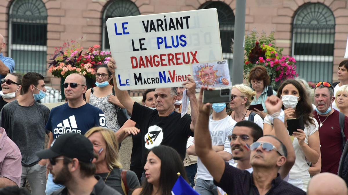 la manifestation des nons vaccinés